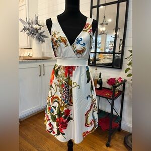 Karlie satin white floral dress, LG